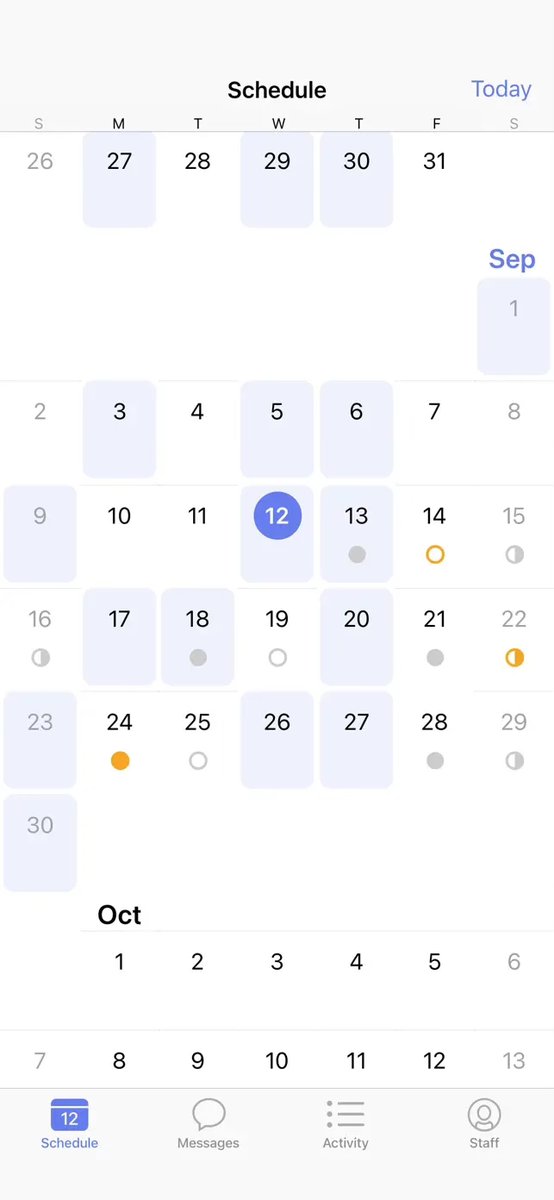 Shift Calendar View