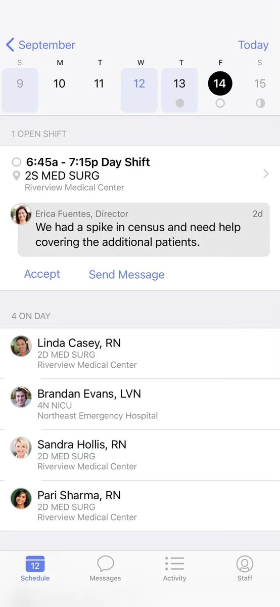 Shift Offering View