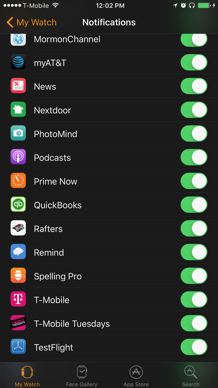 My Watch Notifications